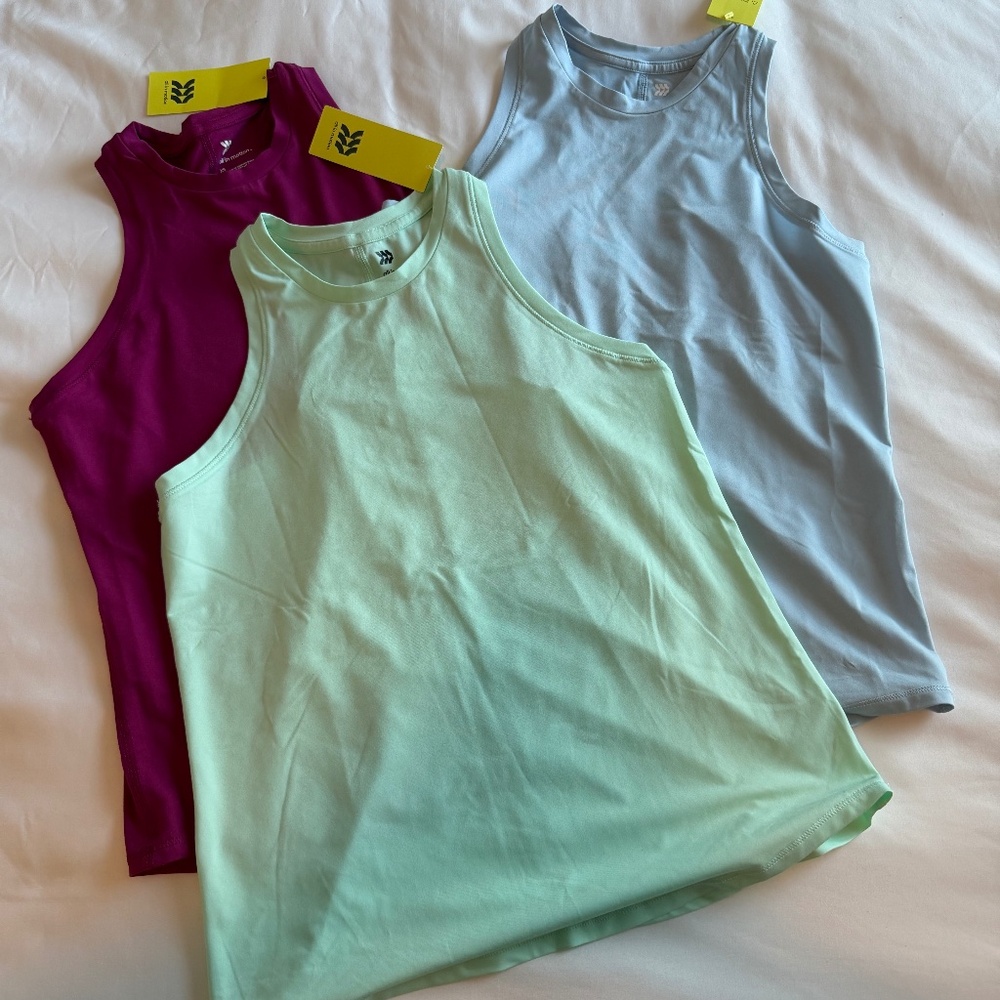 3 NWT All in Motion Tank Tops XS
